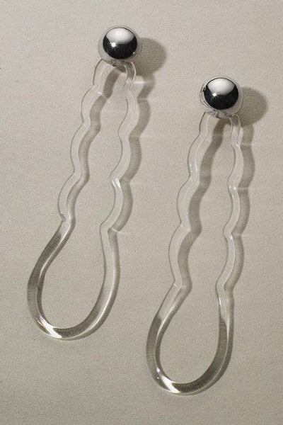 Nuage Glass Earrings - Silver
