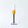 Tall Glass Candlestick Holder – Grey / Orange