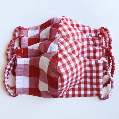 Gingham Mask - Cherry