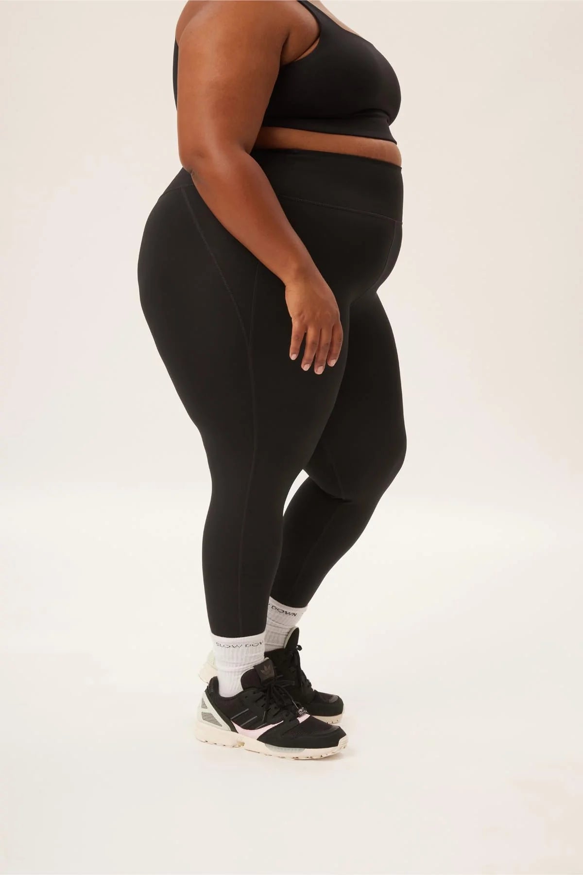 High-Rise Compressive Leggings - Black
