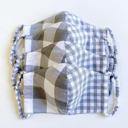 Gingham Mask - Slate