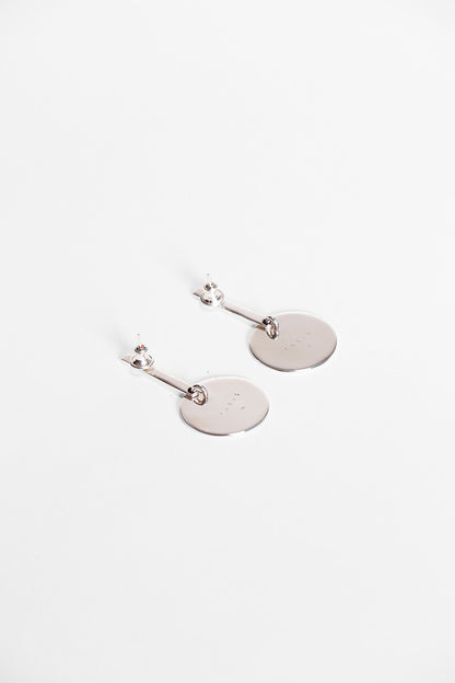 Dot Drop Earrings - Silver