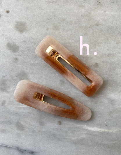 Squeeze Club hair clips, set of 2. Available at EASE Toronto.