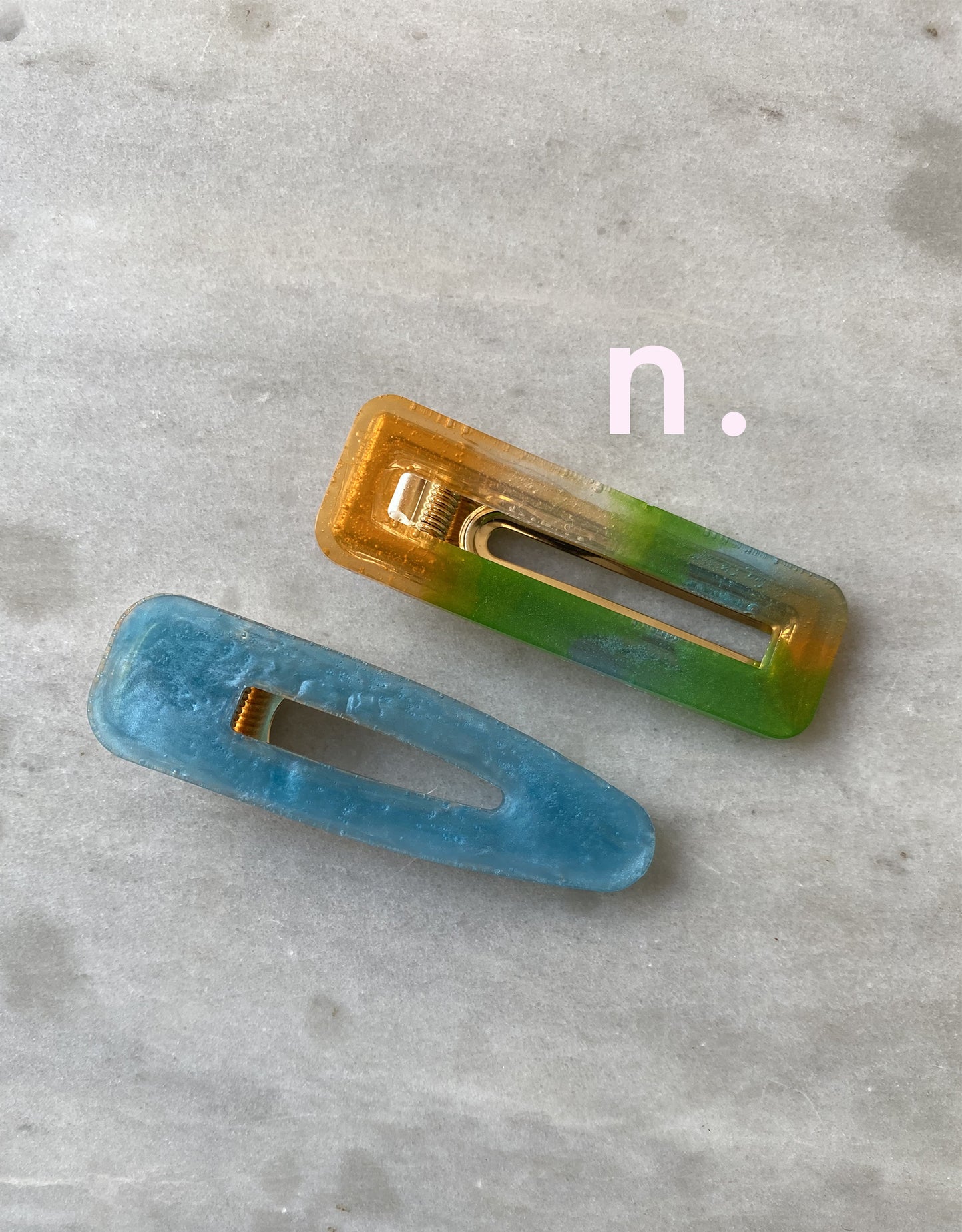 Squeeze Club hair clips, set of 2. Available at EASE Toronto.