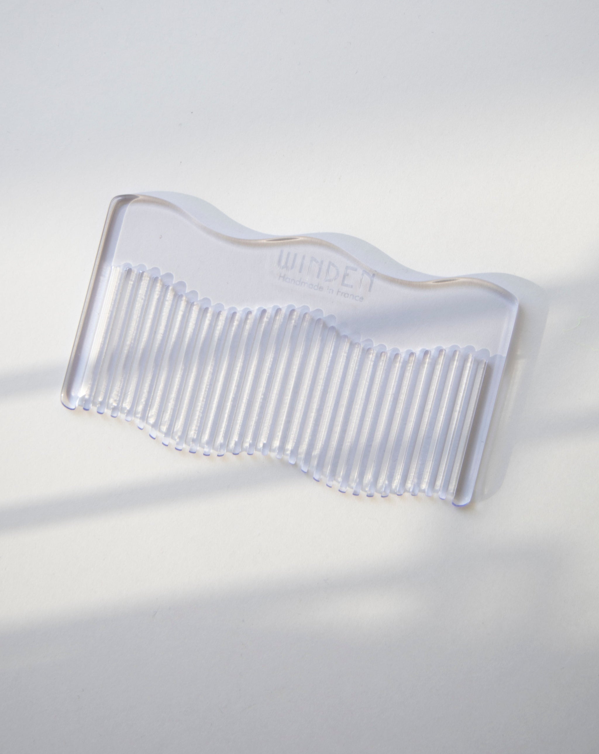 Winden Bowie Travel Comb in Crystal available at Ease Toronto