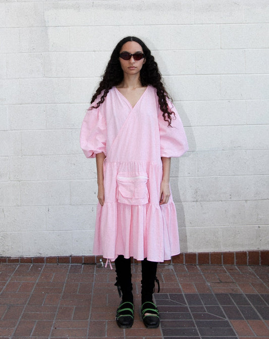 Utility Wrap Dress - Ballet Pink