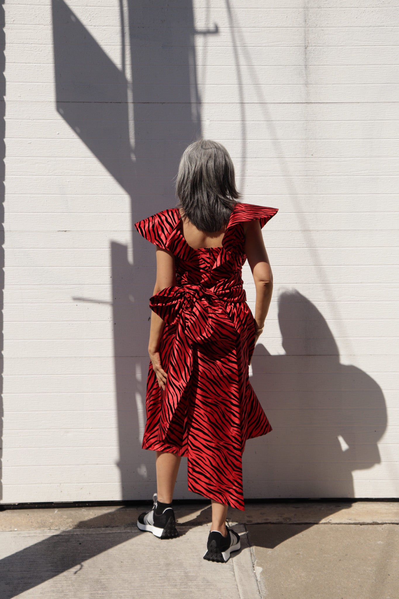 Bow Dress - Red Zebra