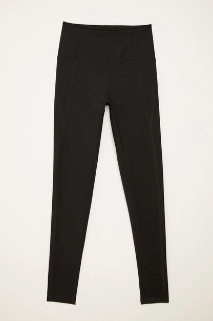 High-Rise Compressive Leggings - Black