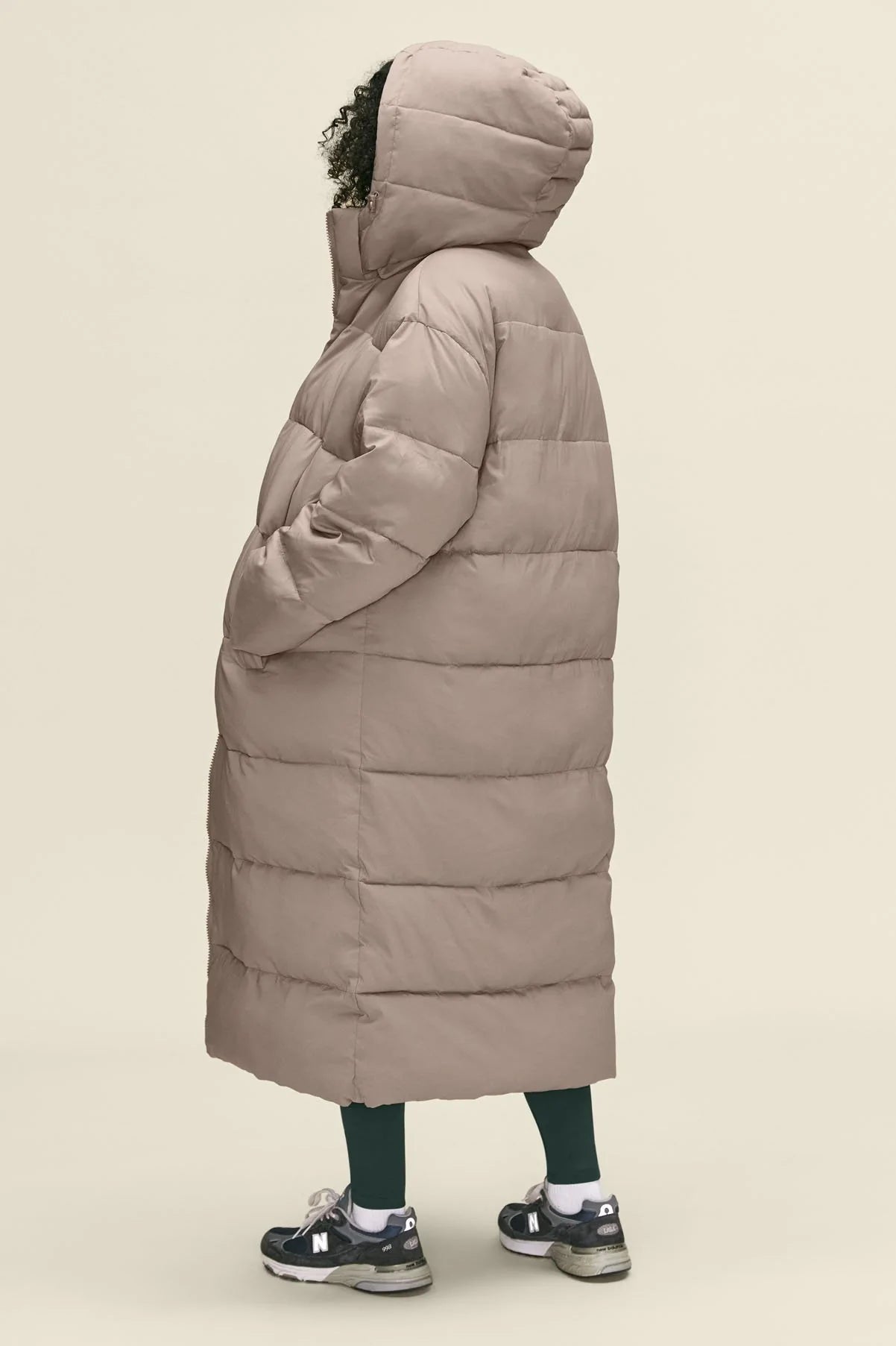 Puffer Long Jacket – Limestone