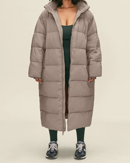 Puffer Long Jacket – Limestone