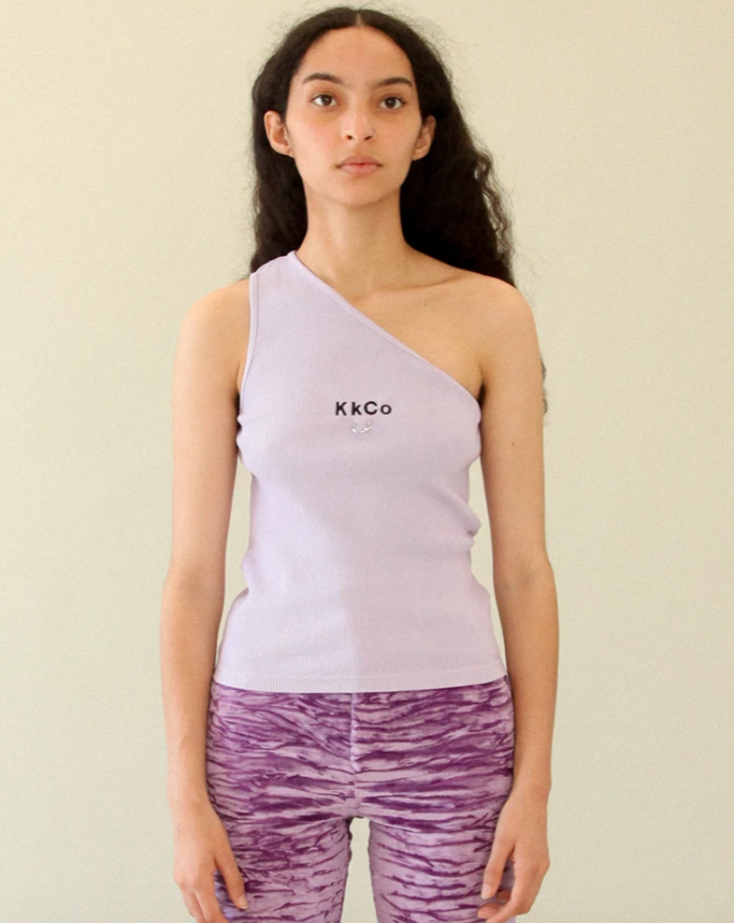 Asymmetrical Rib Tank - Lavender