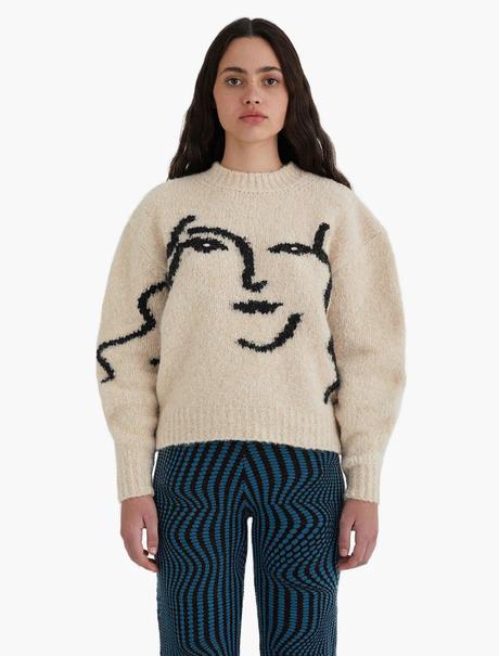 Anita Face Sweater - Ecru