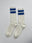 Grandpa Varsity Socks - White & Sugar Blue