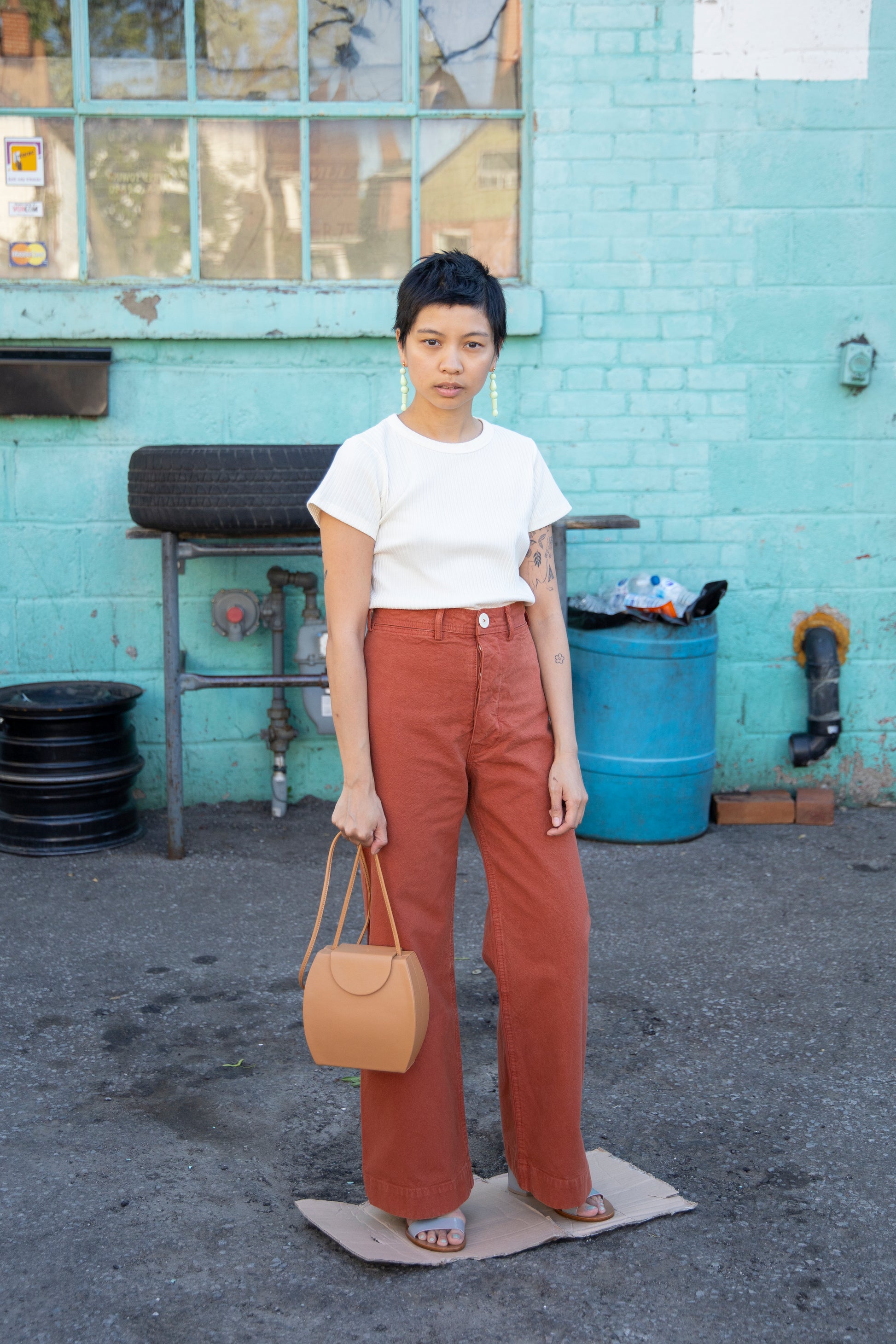 Paprika Coloured Jesse Kamm Sailor Pant Available at Everything is Ease Toronto