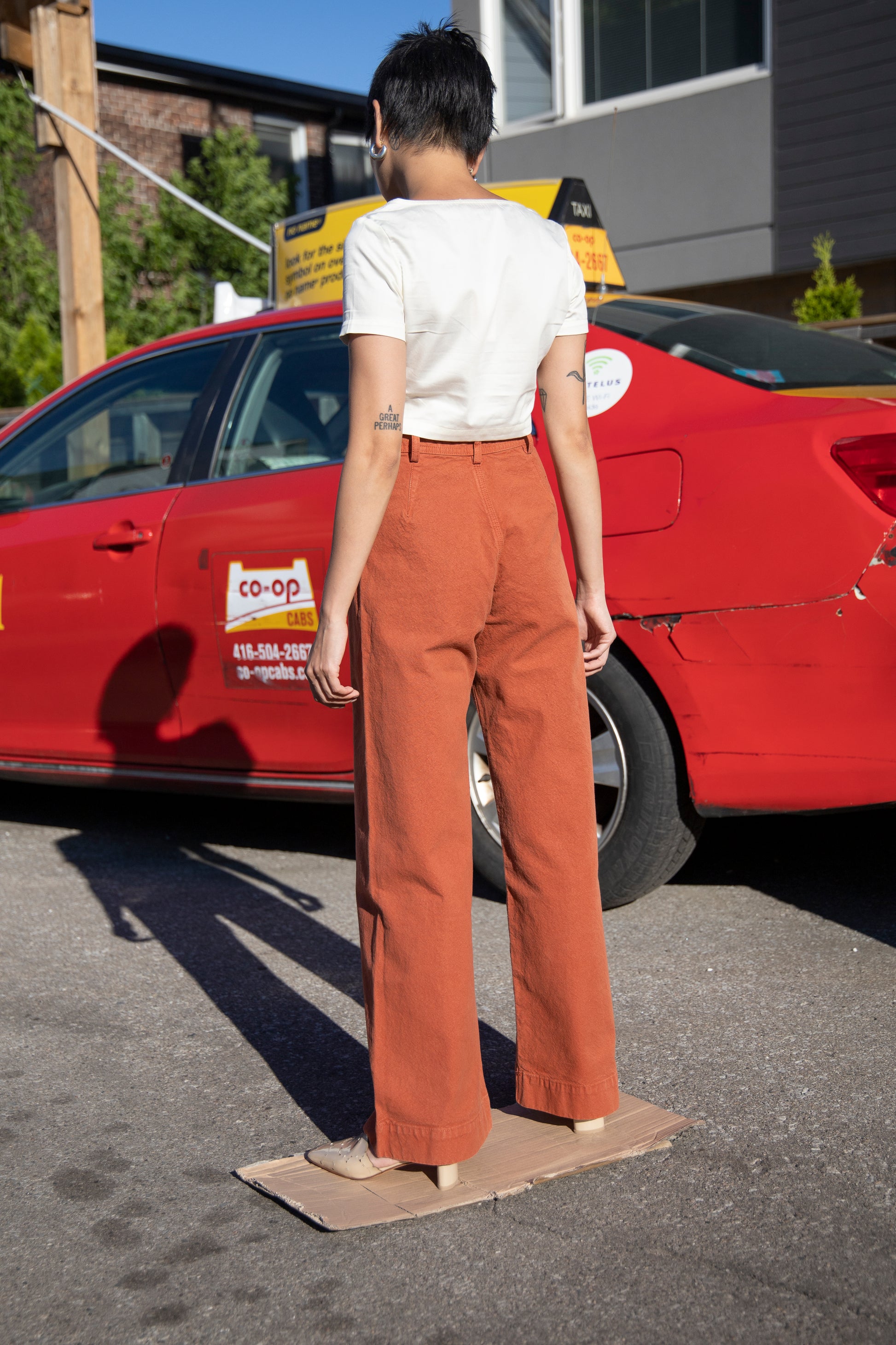 Paprika Coloured Jesse Kamm Sailor Pant Available at Everything is Ease Toronto