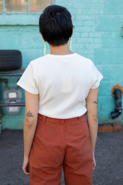 Paprika Coloured Jesse Kamm Sailor Pant Available at Everything is Ease Toronto