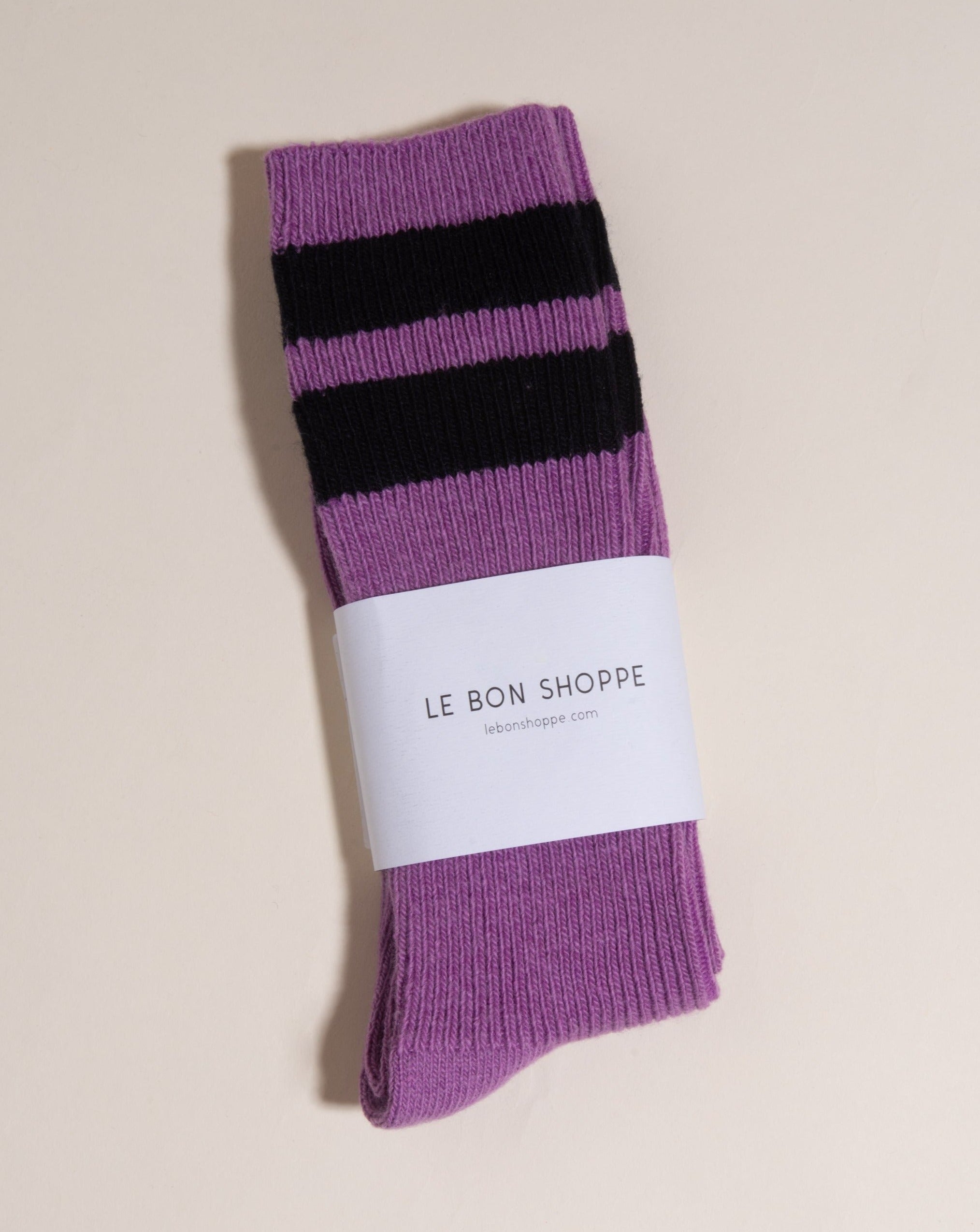 Grandpa Varsity Socks – Orchid Navy Stripe
