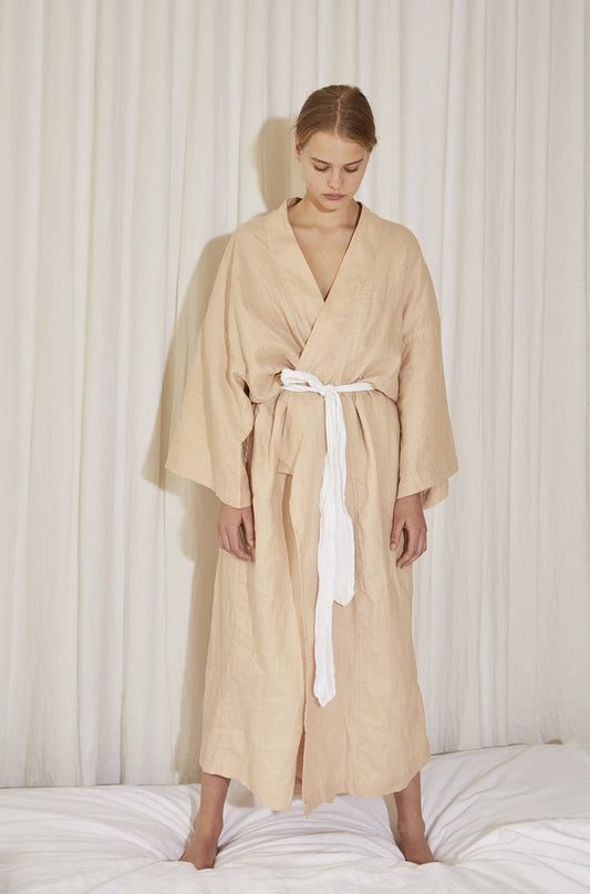 Deiji Studios 02 Robe in Blush. Available at EASE Toronto.