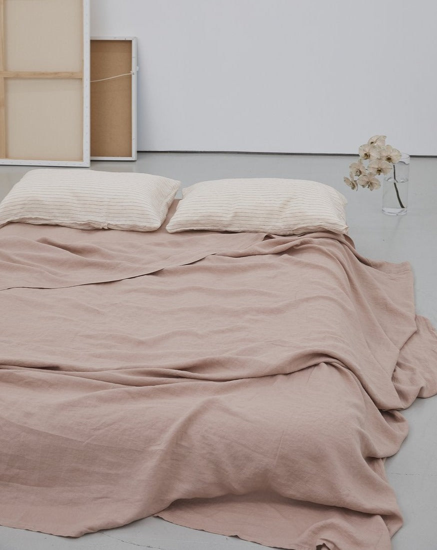 Deiji Studios Sheet in Clay Pink. Available at EASE Toronto.